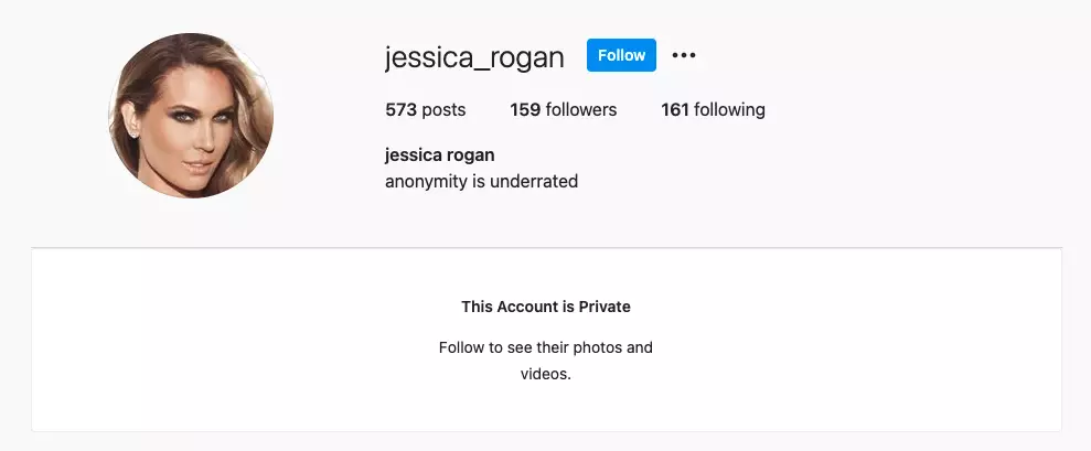 Jessica Rogan's Instagram account (
