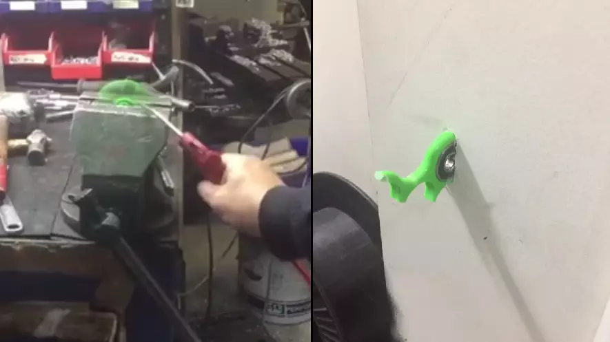 Fidget Spinner 'Explodes' And Ends Up Lodged In A Wall