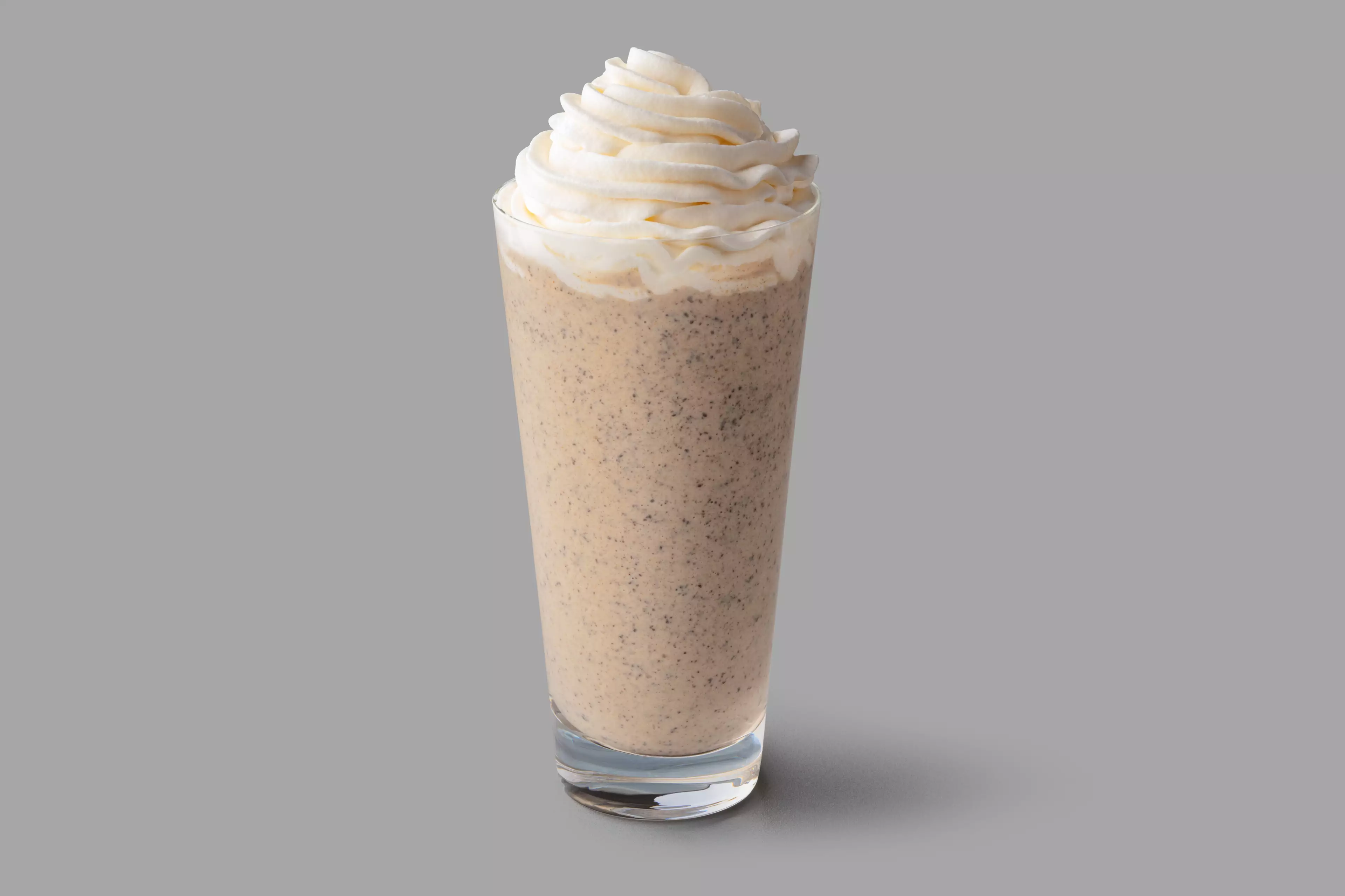 The Peanut Butter Frappu is an icy-cold blend of peanut butter flavoured sauce and chocolatey java chips topped with a generous amount of whipped cream (