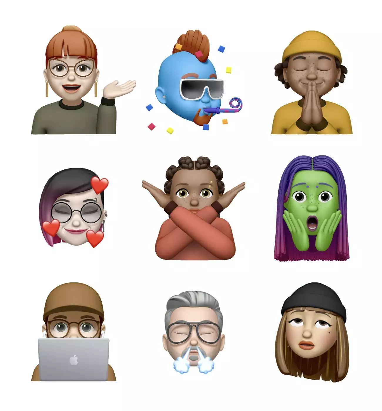 There are nine new memojis (