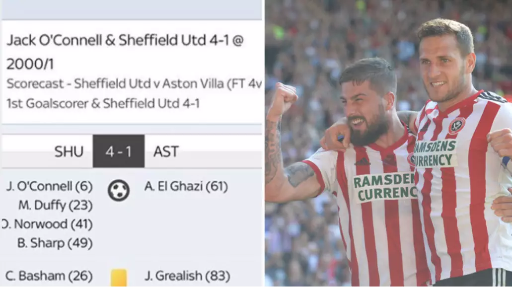 Punter Wins Big After Ridiculous £5 Single Bet Sheffield United vs Aston Villa