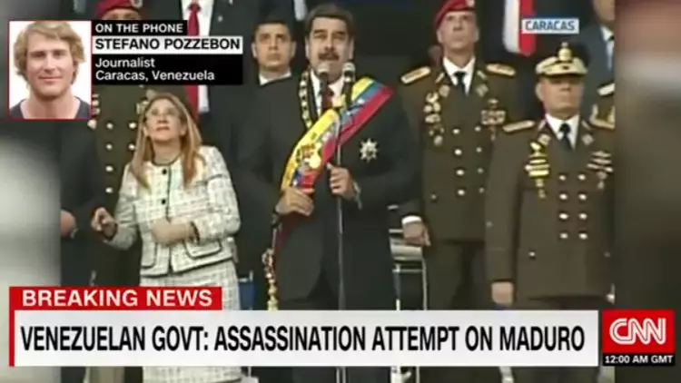 Moment Venezuelan President Survives Terrifying Drone Assassination Attack