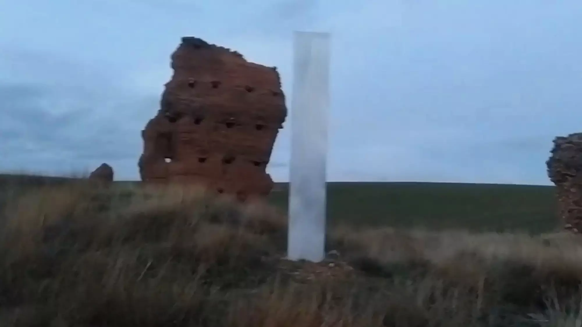 The monolith was found near the ruins of an old church in Spain.