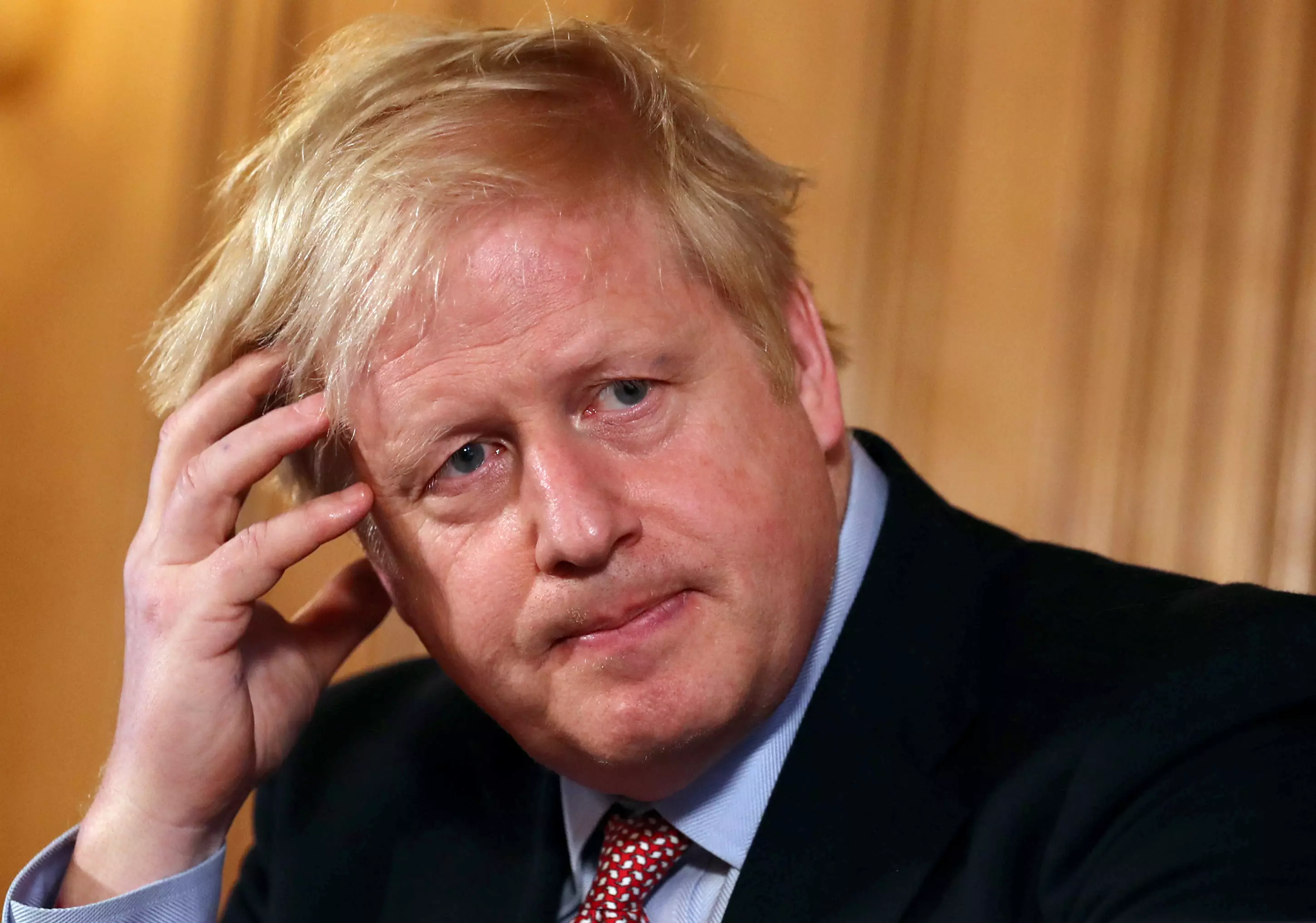 Prime Minister Boris Johnson speaking at a news conference inside 10 Downing Street, London, after the latest COBRA meeting.