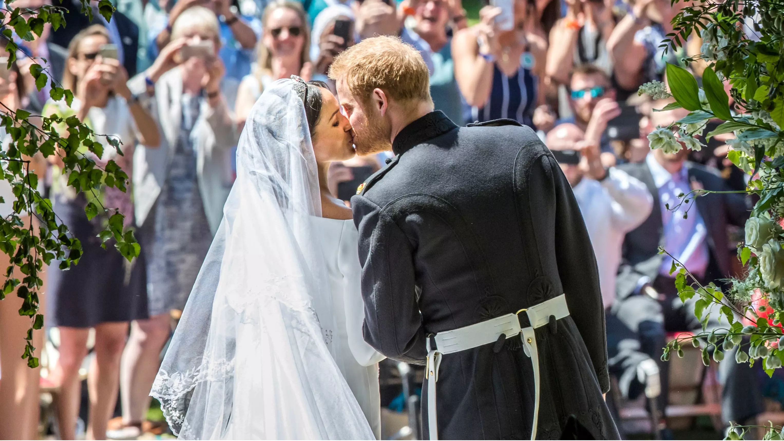 Royal Wedding 2018: Prince Harry and Meghan Markle Share First Kiss As Married Couple