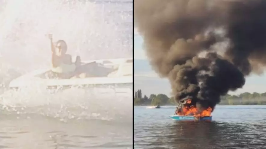 Boat Explodes Into Flames After Passengers 'Harassed Group Flying Pride Flags'