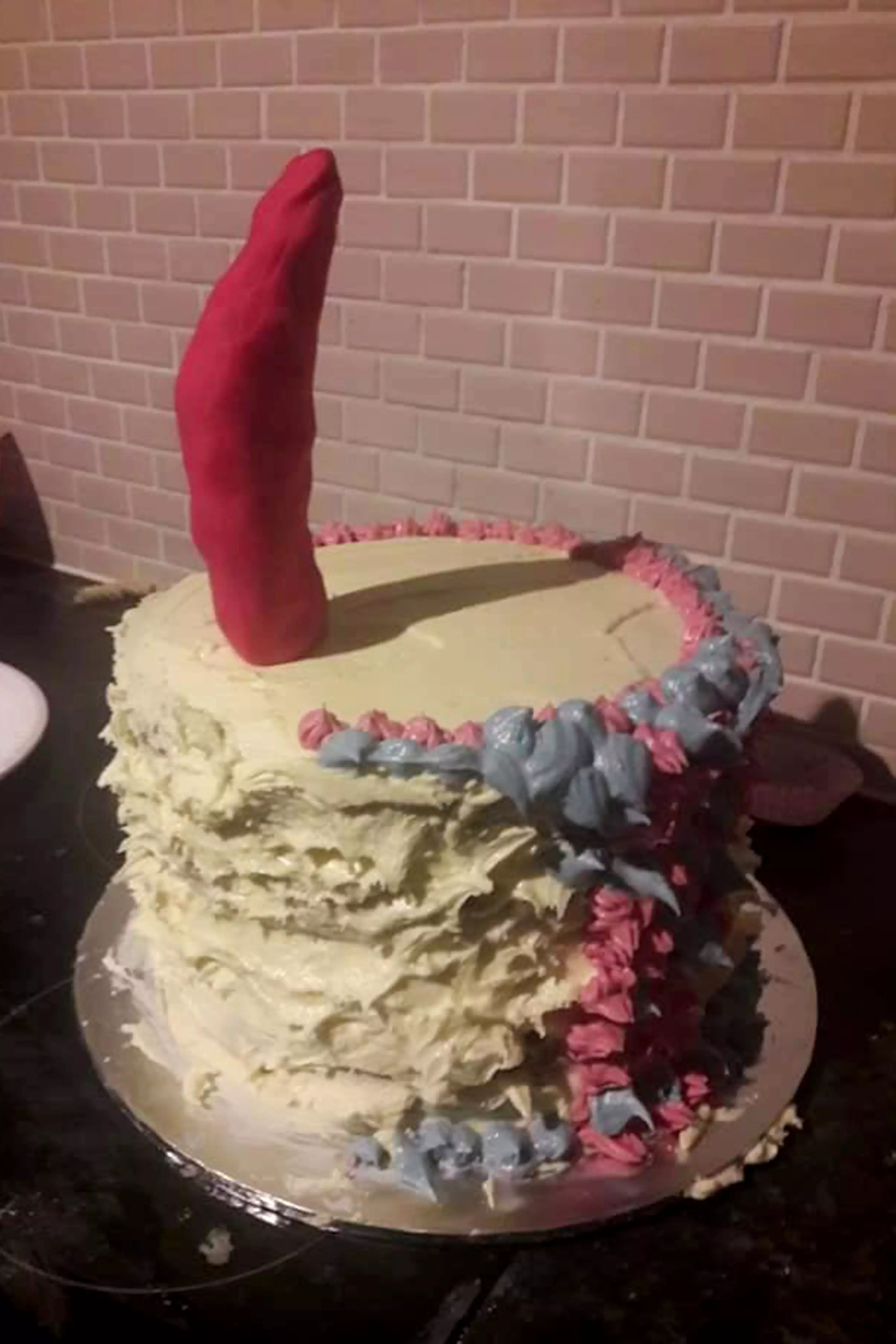 Danielle Adams' friends thought the cake looked more like a dildo than a unicorn.