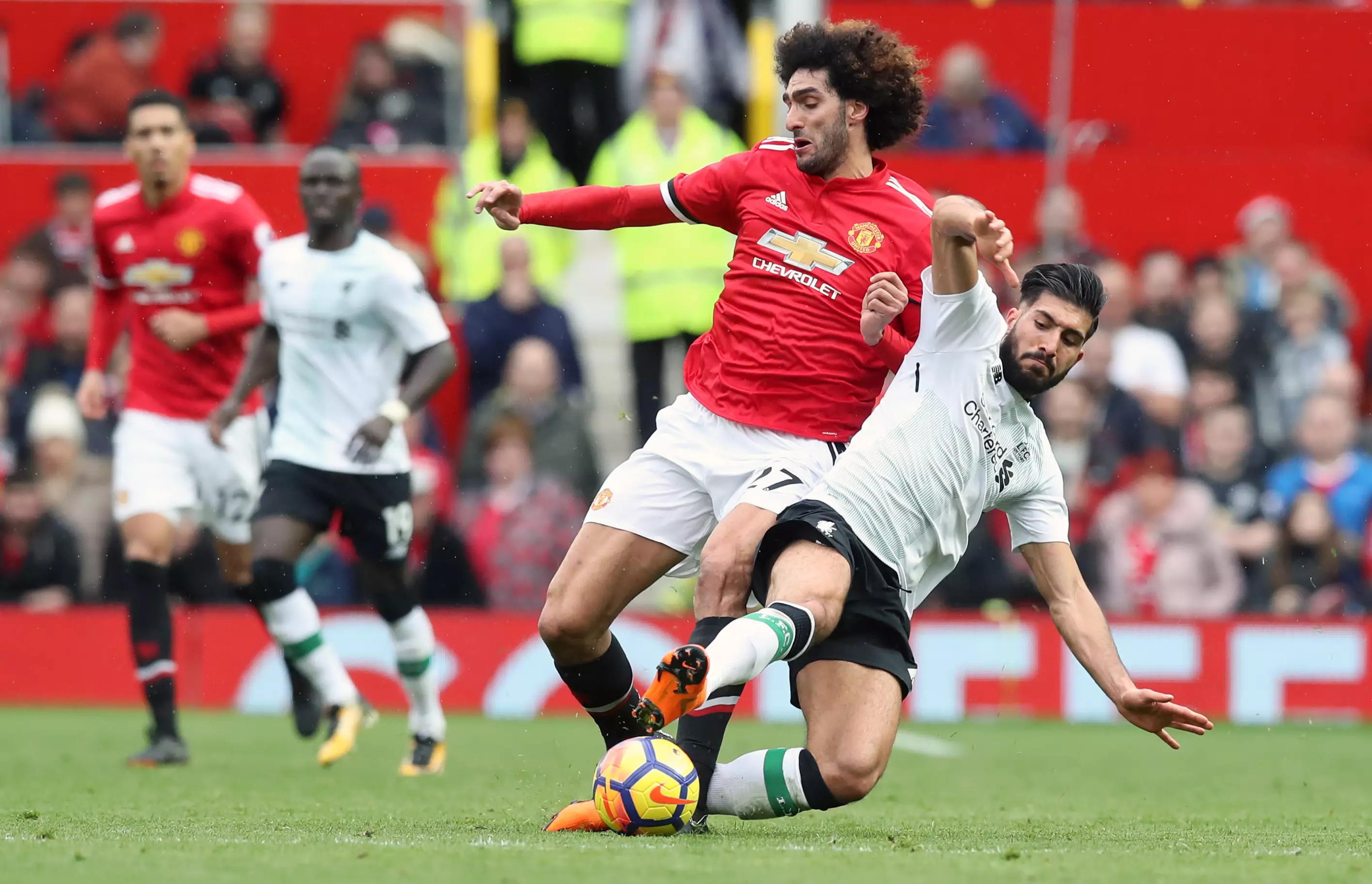 Fellaini in action for United. Image: PA