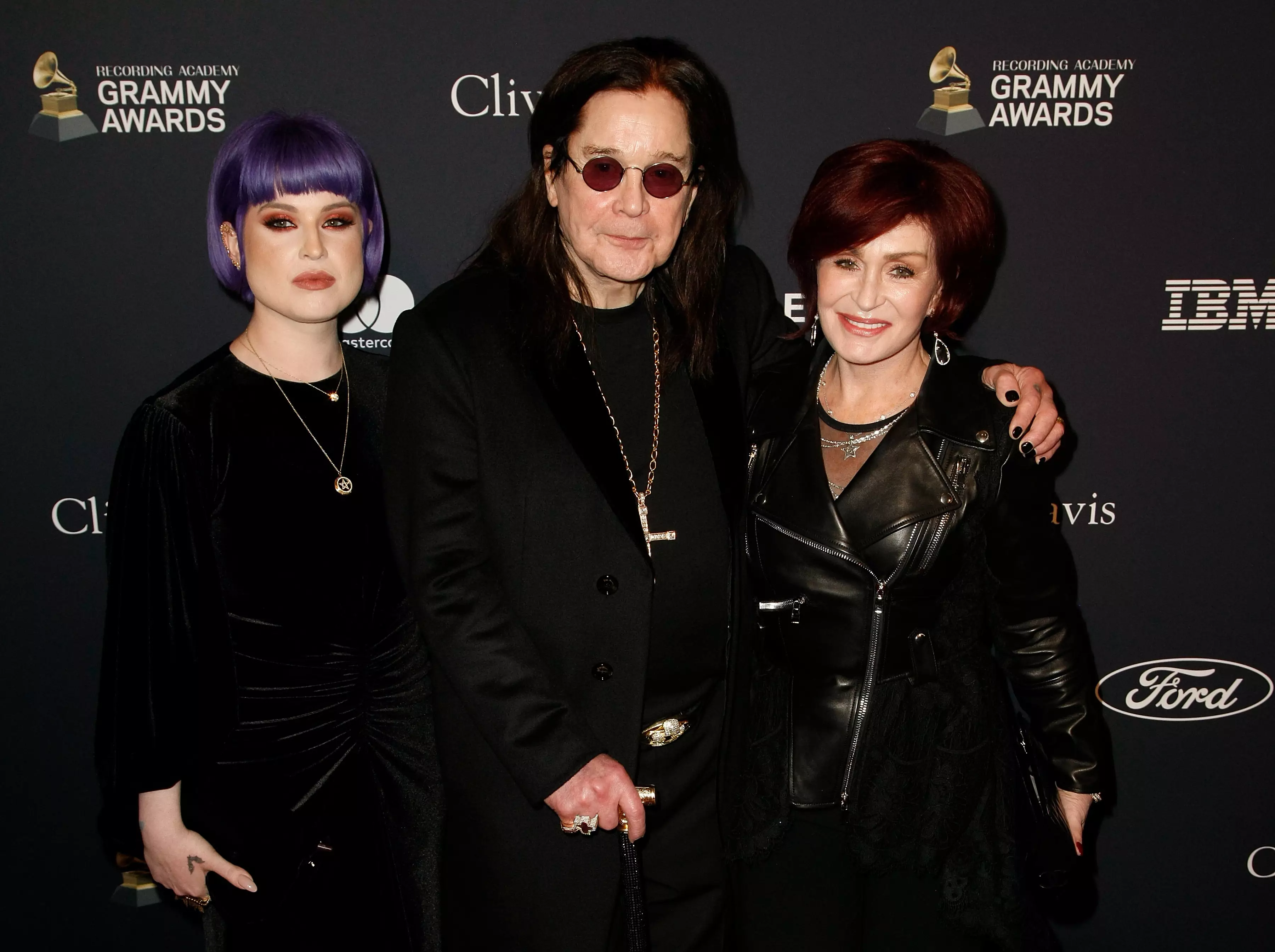 Ozzy with daughter Kelly and wife Sharon.