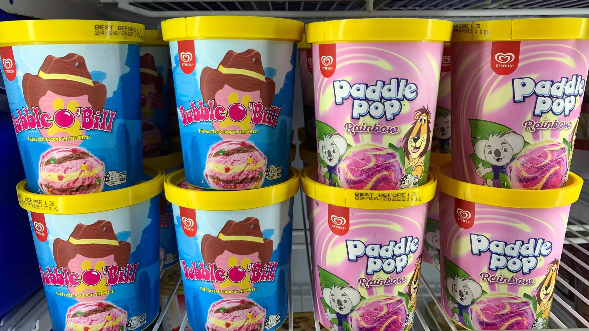 You Can Now Buy Bubble O'Bill And Paddle Pop Ice Cream By The Tub In Australia