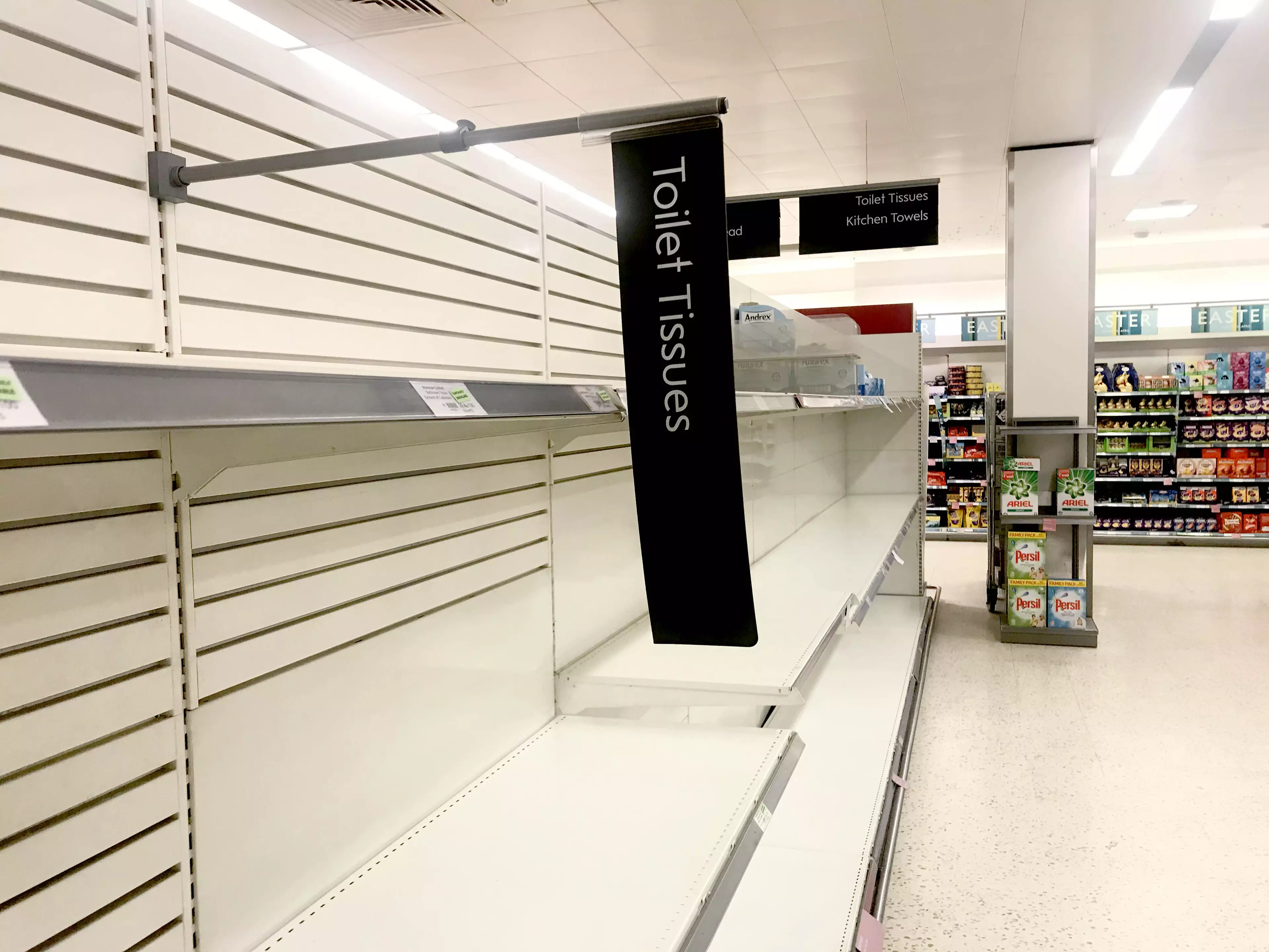 More empty shelves in UK supermarkets.
