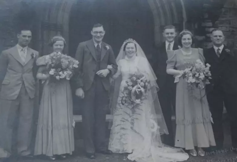 The pair on their wedding day in 1939.