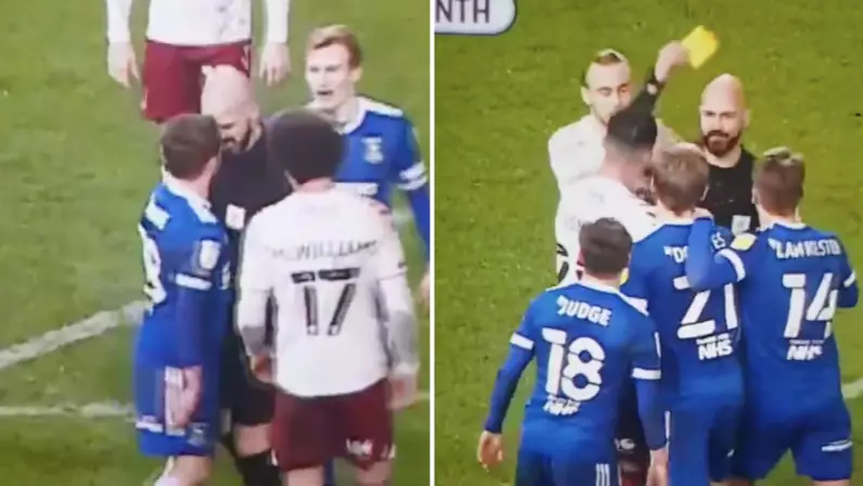 The Shocking Moment Referee Squares Up To Ipswich Town Player