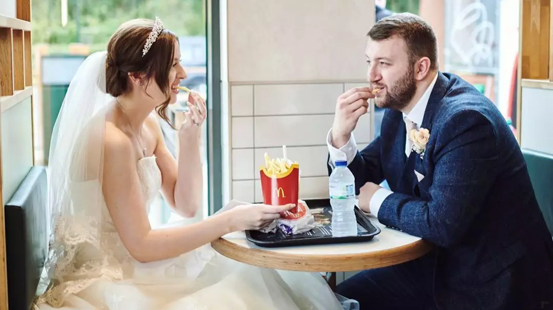 Couple Head Straight To McDonald's After Their Wedding