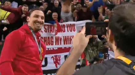 WATCH: Zlatan Ibrahimovic Takes A Picture With The Infamous United Flag