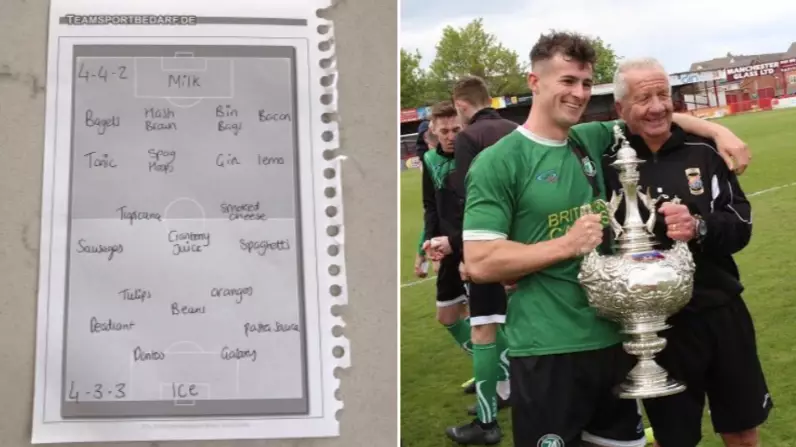 LAD Goes Viral After Making Other Half Write Out Shopping List In Two Football Formations