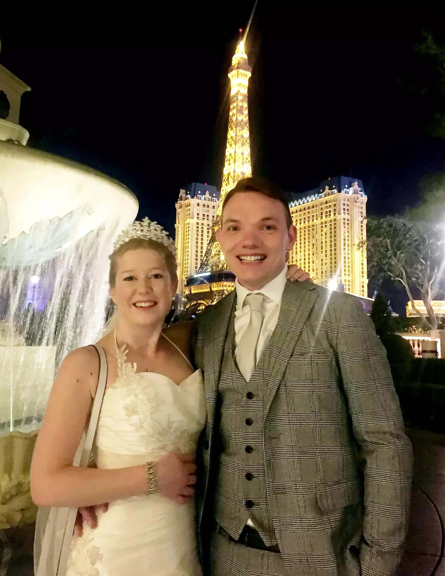The couple got married in Las Vegas just before Christmas.