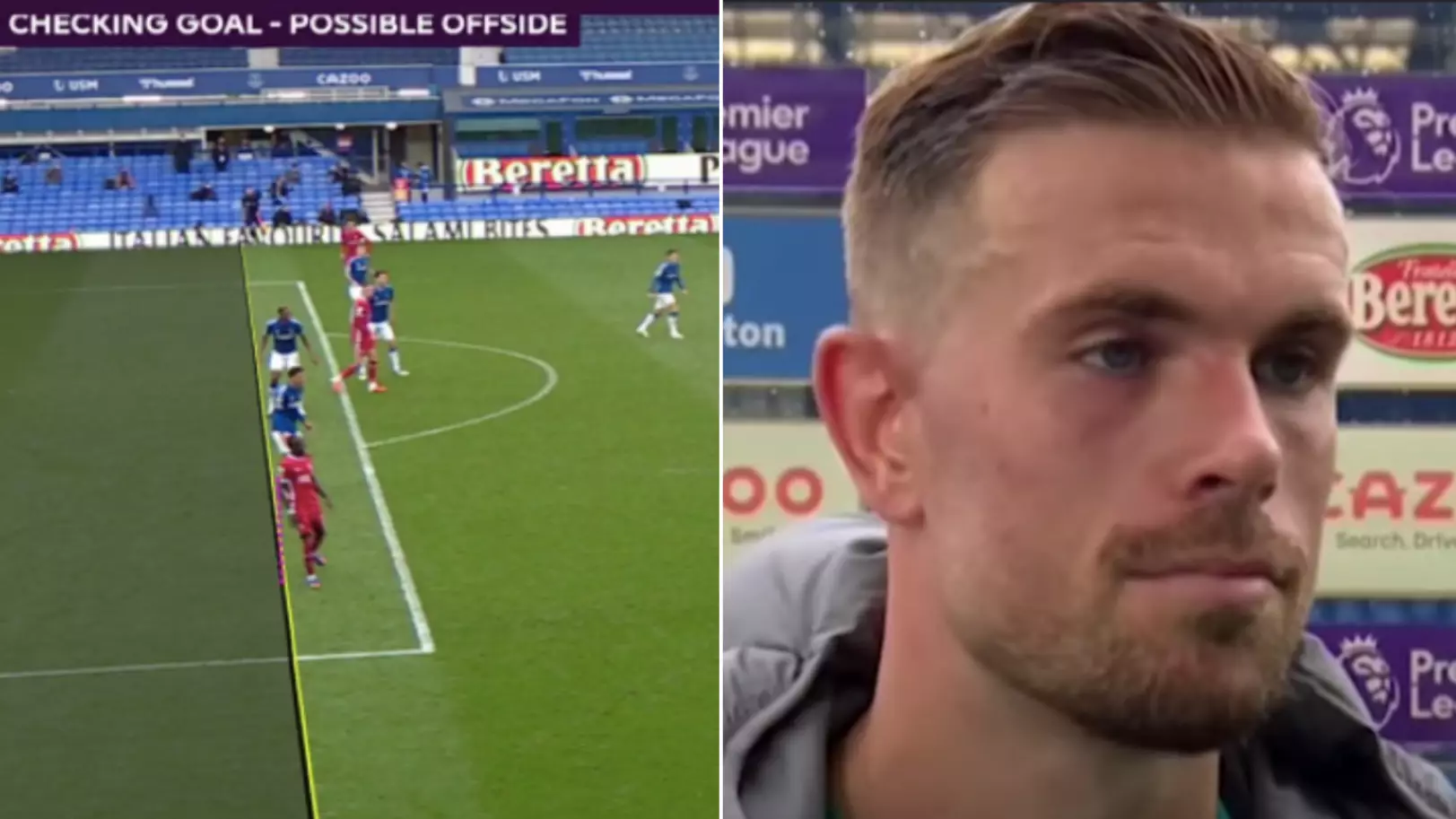 Jordan Henderson Discusses 'Bendy Lines' Conspiracy After Winner Vs Everton Is Ruled Out