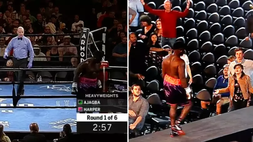 Shocking Moment Boxer Walks Out Of The Ring After Start Bell Rings