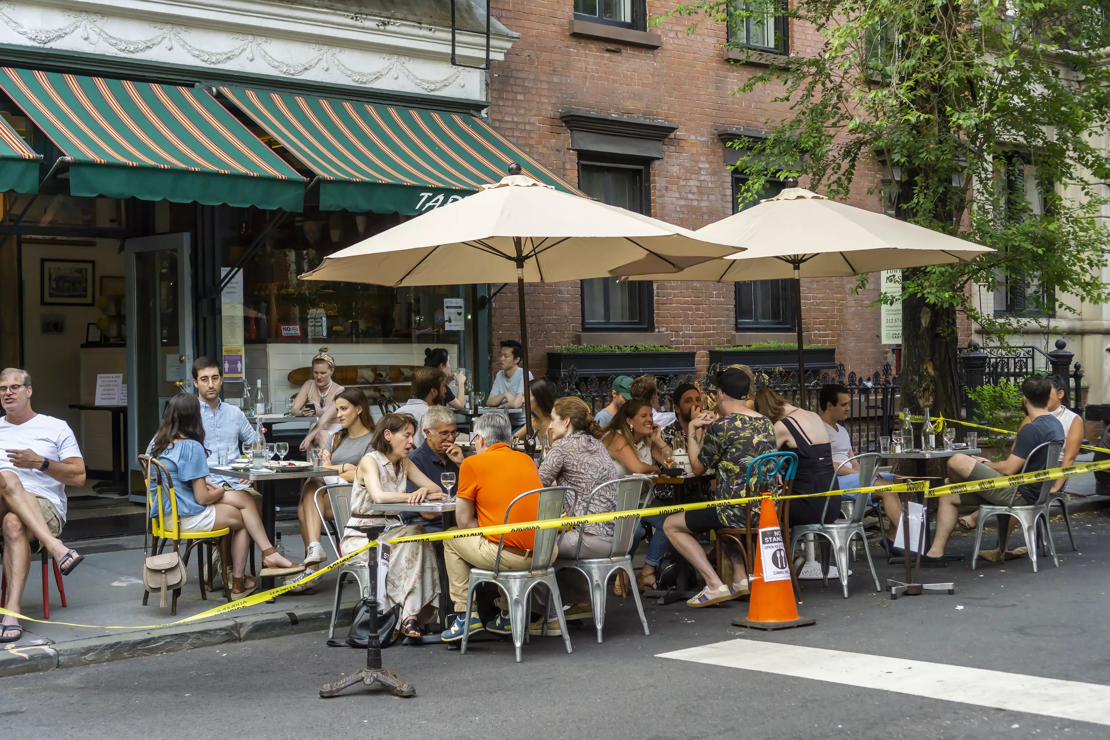Pubs and bars have increased their outdoor dining options following lockdown.