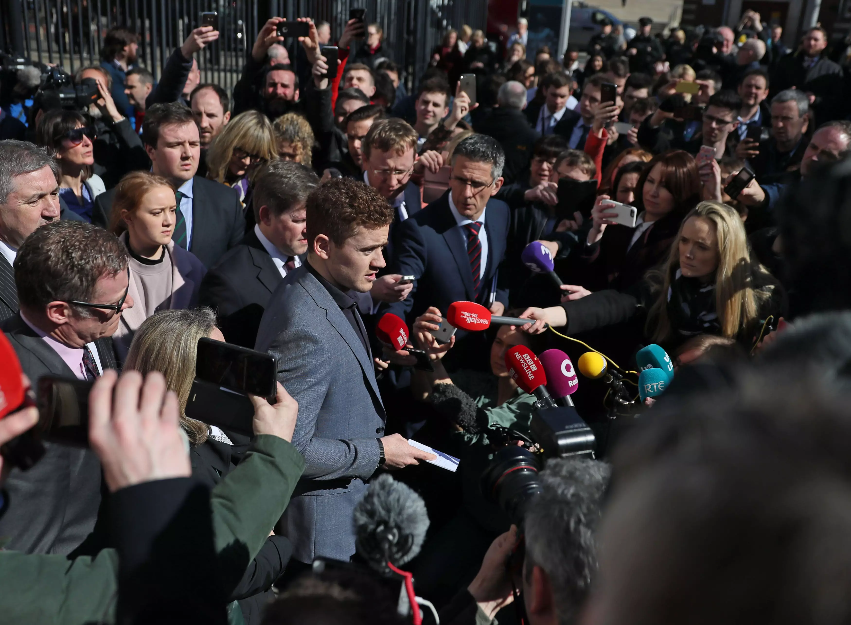 Paddy Jackson following the not guilty verdict.