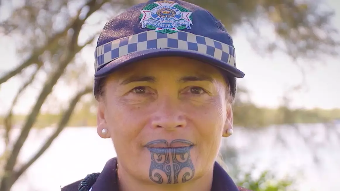 Proud Māori Cop Becomes First Queensland Officer To Have Traditional Chin Tattoo