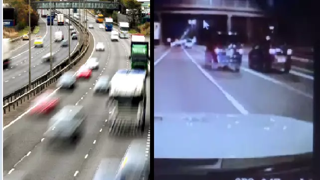Police Give Taxi Fixed Penalty For Driving In Middle Lane On Motorway