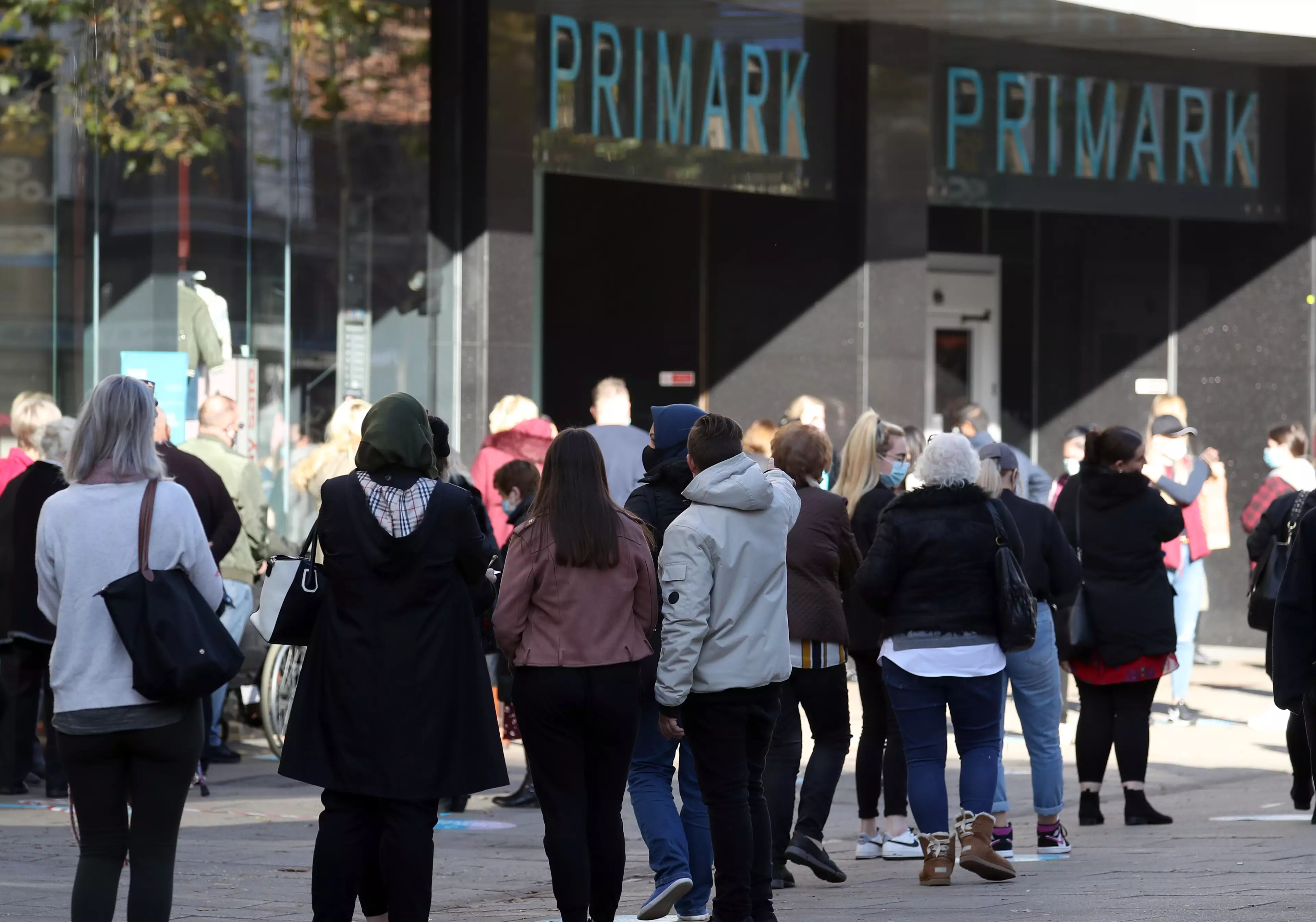 Shoppers outside a Primark store last November, the day before England went into its second lockdown.