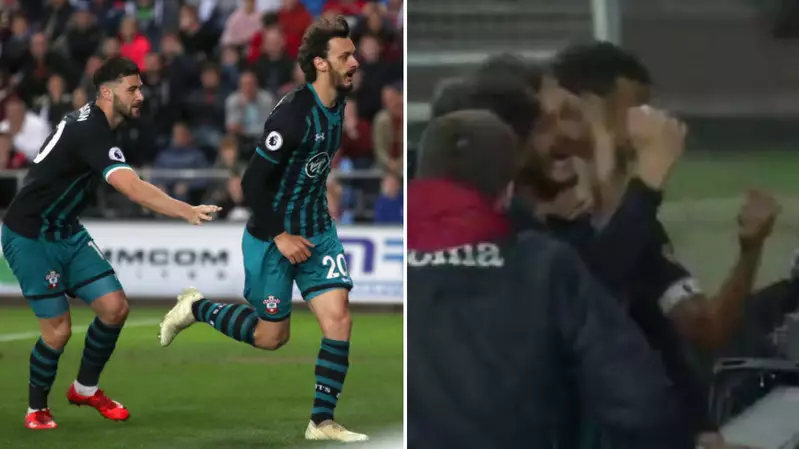 Swansea Boy Ball Appears To Scrap With Celebrating Southampton Players