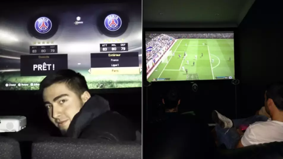 YouTubers Sneak Into Cinema And Play FIFA All Night Long 