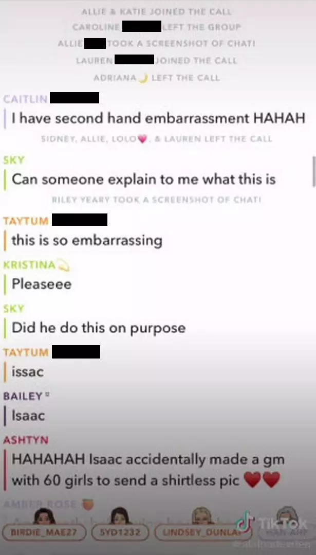 Isaac was roasted by the 60 girls in the chat (