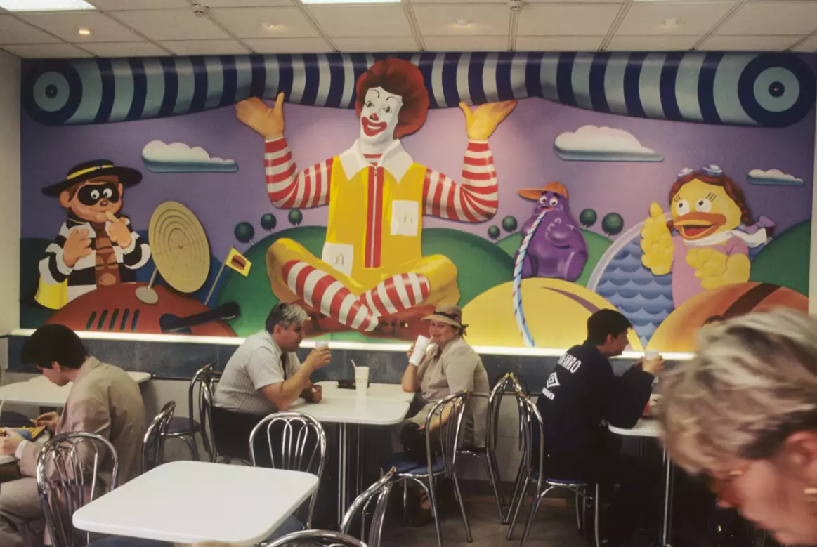 A McDonald's restaurant in Moscow, 1996.