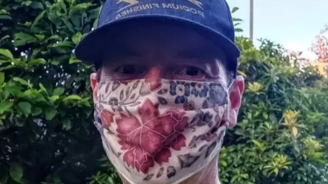 Tom Lawton ran 22 miles while wearing a face mask to show that they didn't affect oxygen levels.