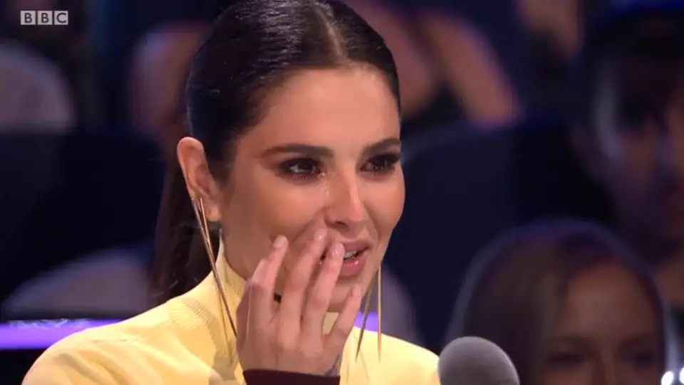Cheryl was left emotional by the performance. (