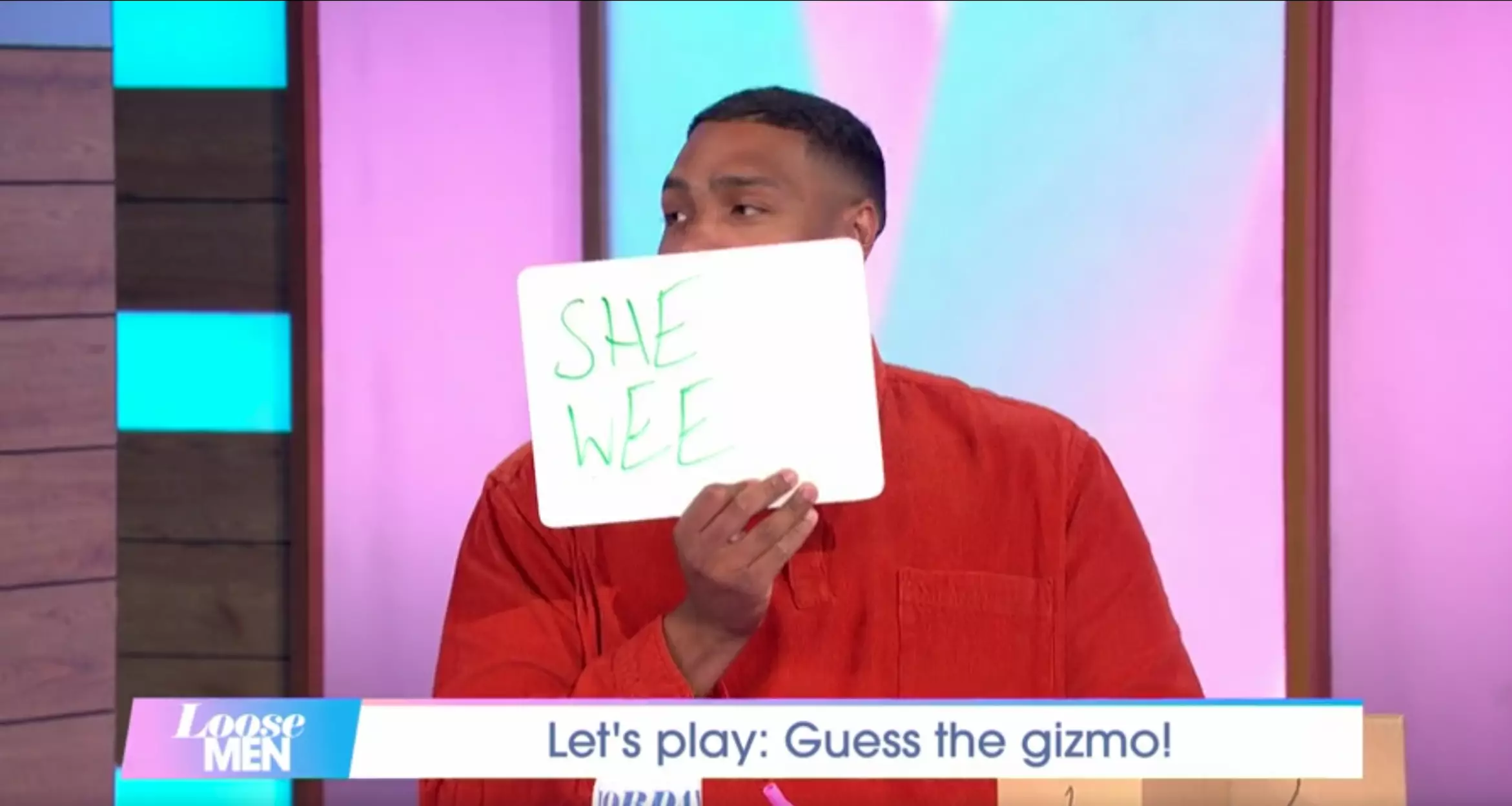Jordan Banjo correctly guessed the product was a Shewee (