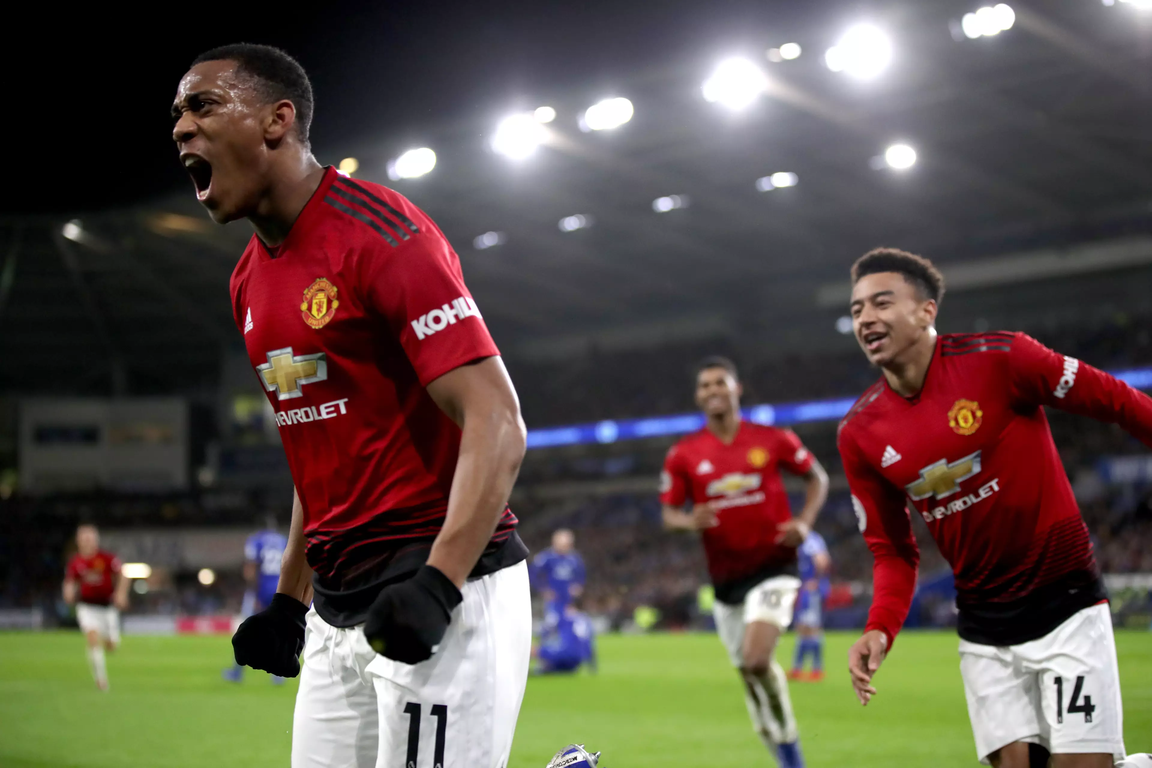 Martial has certainly enjoyed life under Solskjaer with five starts in seven. Image: PA Images