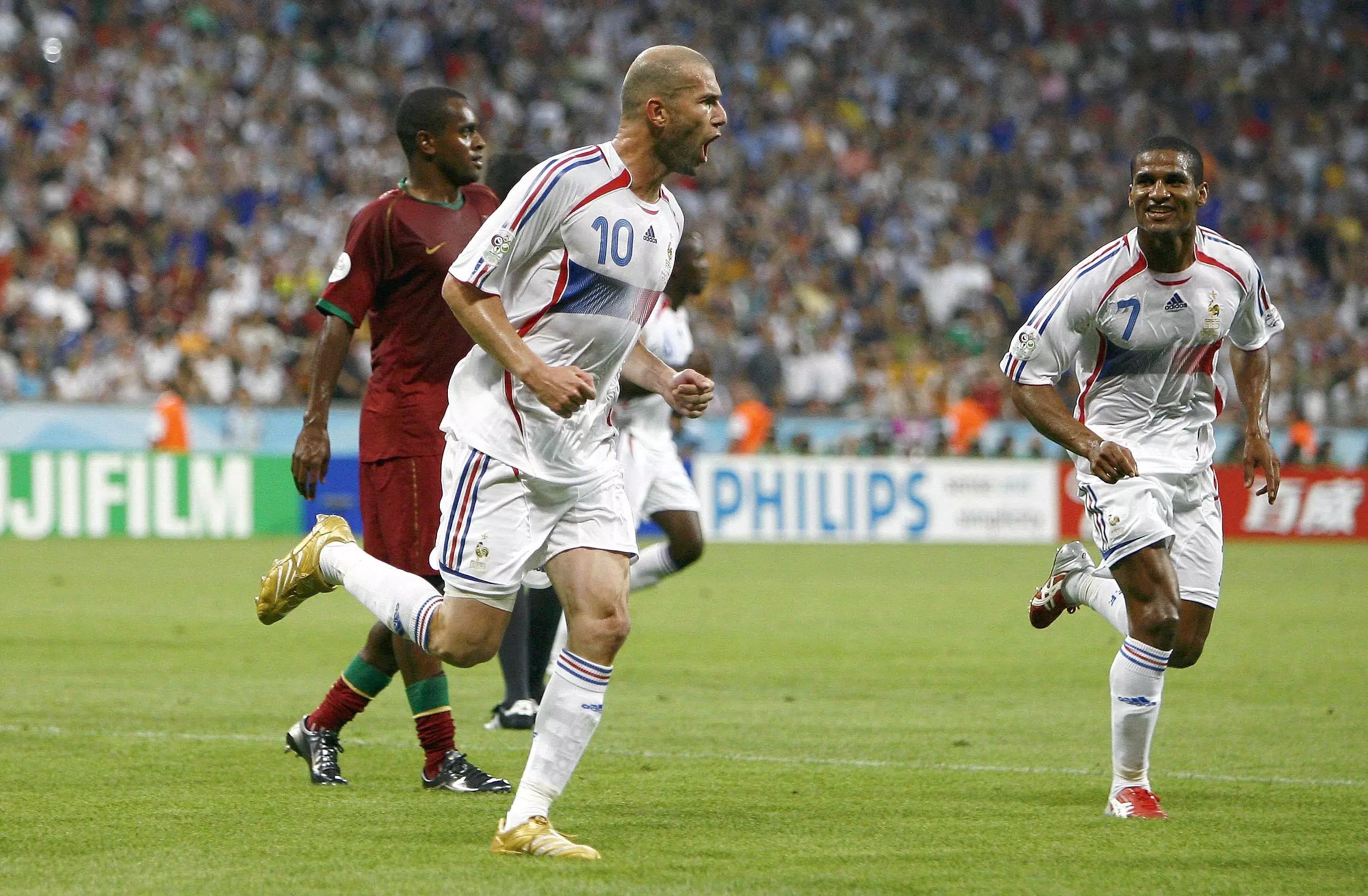 Zidane scored a penalty against Portugal in the semi-final. Image: PA Images