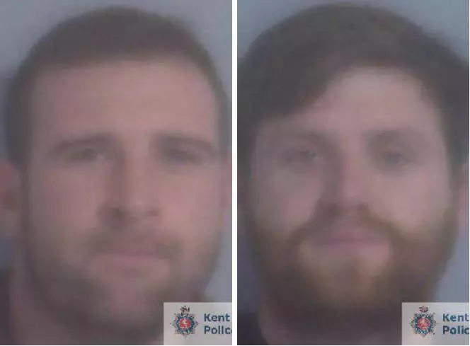 Warren Hearne (left) and Danny Frost (right) have each been jailed after setting fire to a taxi in the forecourt of a petrol station.