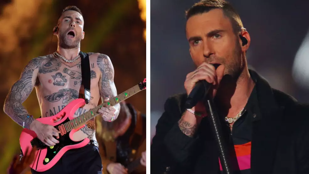 Everyone's Saying The Same Thing About Adam Levine's Topless Super Bowl Performance 
