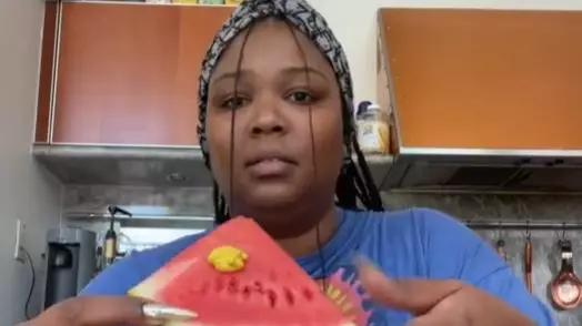 Lizzo Tries Bizarre Mustard On Watermelon Trend And Posts Reaction