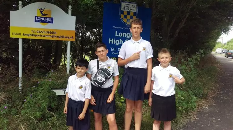 Young Lads Defy Teachers By Wearing Skirts To School During Heatwave