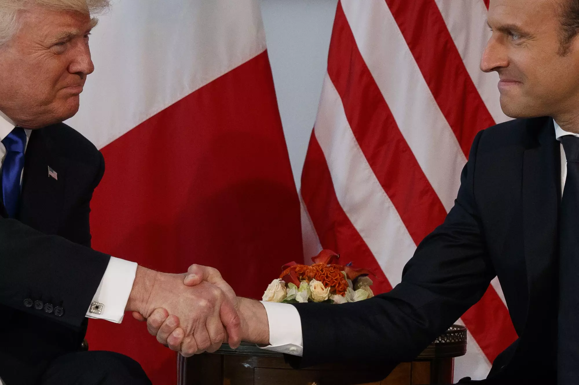 Donald Trump hand shake