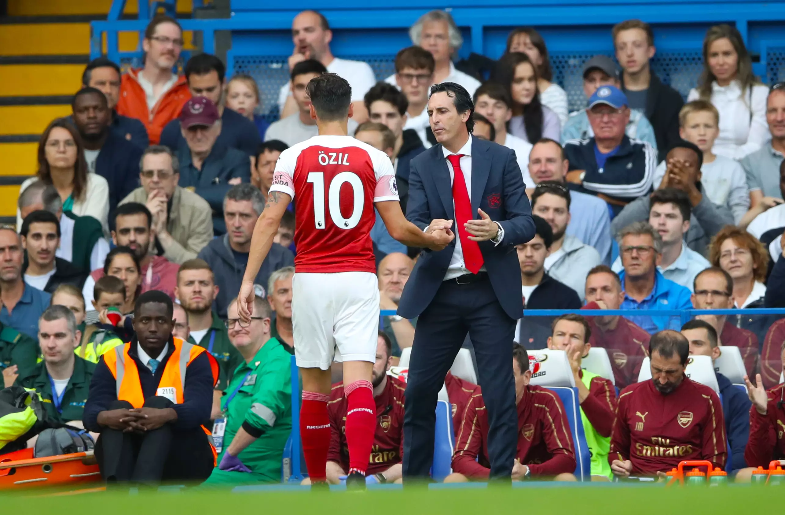 Ozil's place in the side is under threat as Neville said. Image: PA Images