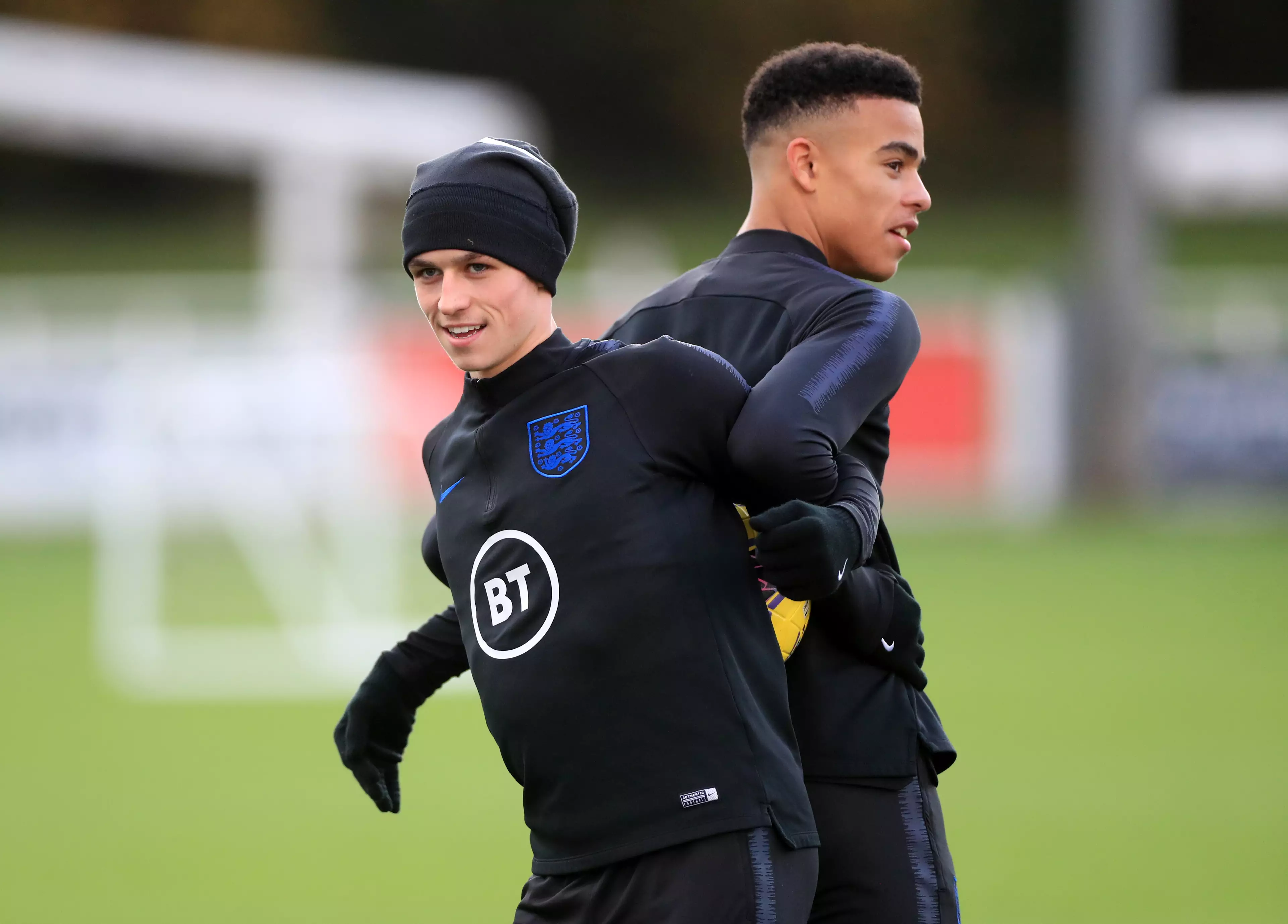 Greenwood and Foden got in trouble on England duty back in August. Image: PA Images