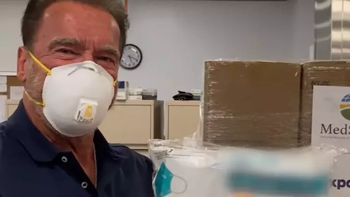 Arnold Schwarzenegger Donates $1,000,000 In Protective Masks To Fight Coronavirus