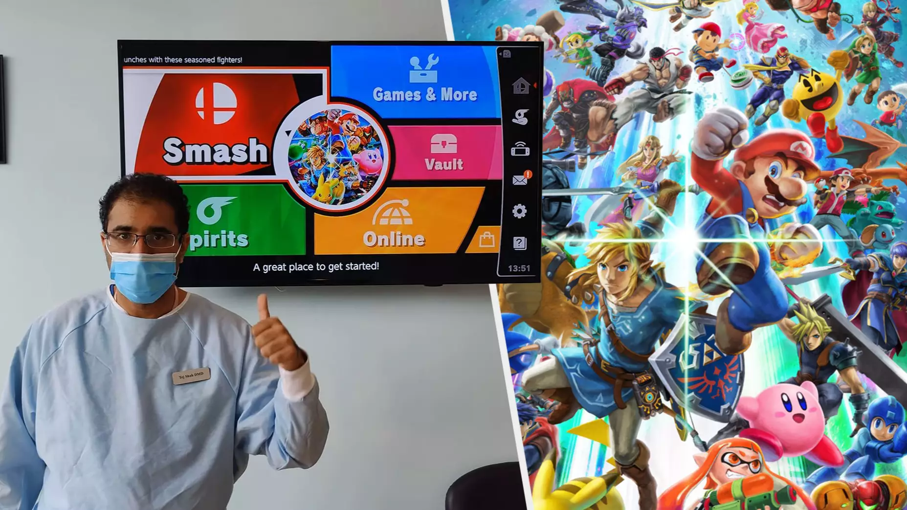 Dentist Provides Free Cleanings To Those That Can Beat Him At Super Smash Bros