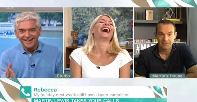 Fellow presenter Holly Willoughby struggled to contain her giggles (