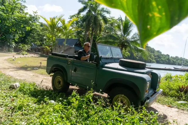 Daniel Craig on location in Jamaica. (