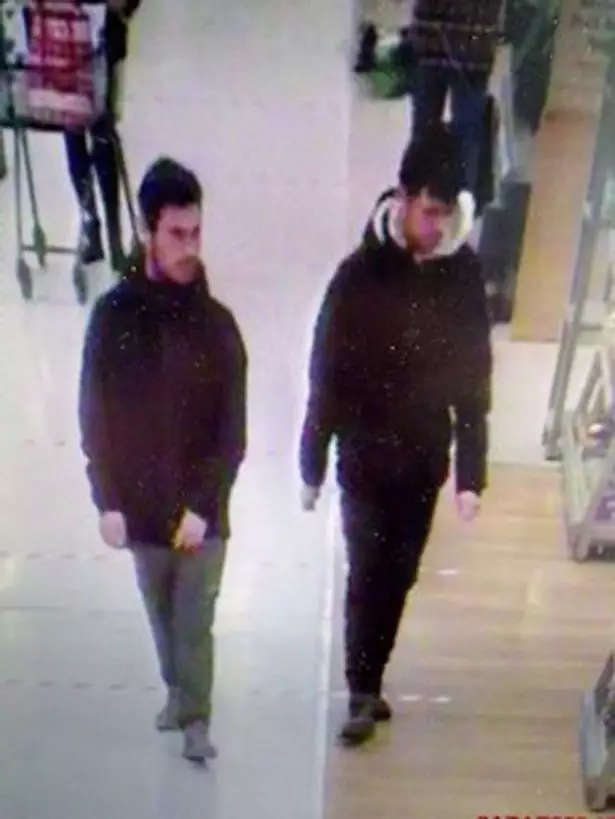 The men walking around the Sainsbury's store on Saturday (