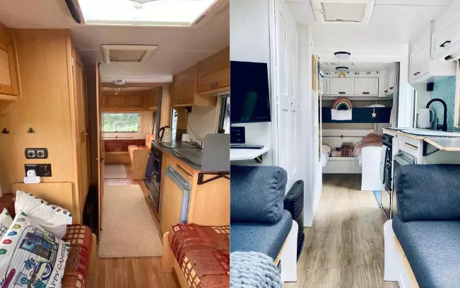 Natalie renovated the secondhand caravan in just four weeks (